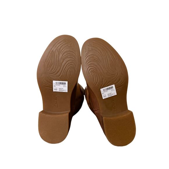 Clarks Maye Carly Tan Knee-High Boots 7.5 | Brand New No Box - Picture 4 of 6